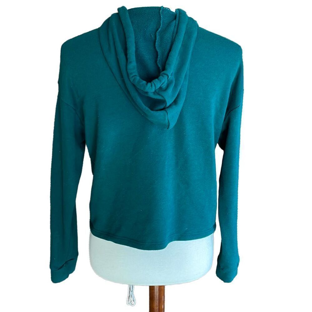 Forever 21 Green Cropped Hoodie S - Picture 8 of 10